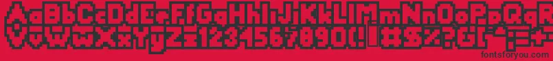 Yetbumbleroutlin Font – Black Fonts on Red Background