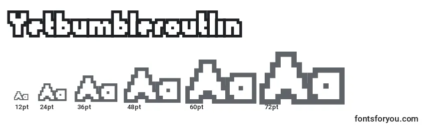 Yetbumbleroutlin Font Sizes