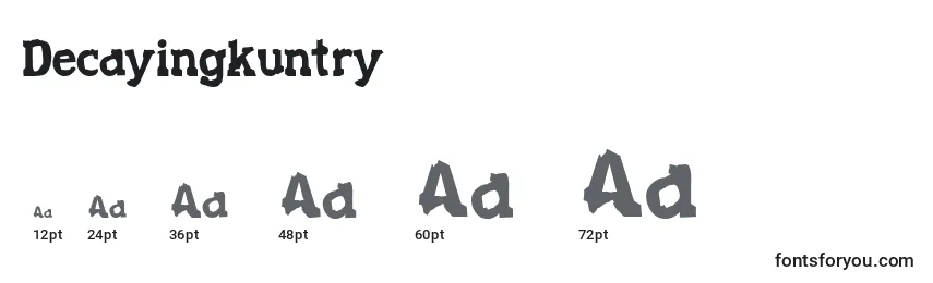 Decayingkuntry Font Sizes
