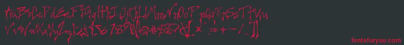 Шрифт Creepygirl – красные шрифты на чёрном фоне