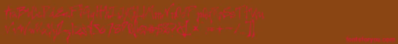 Creepygirl Font – Red Fonts on Brown Background
