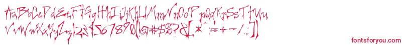 Creepygirl Font – Red Fonts on White Background