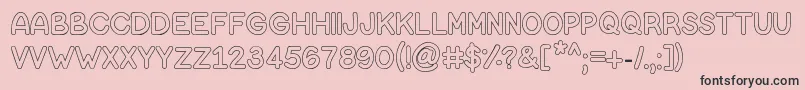 BubbleLetters Font – Black Fonts on Pink Background