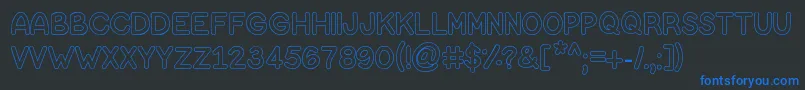 BubbleLetters Font – Blue Fonts on Black Background