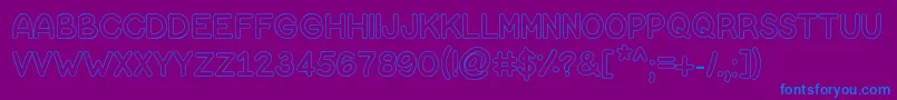 Fonte BubbleLetters – fontes azuis em um fundo violeta