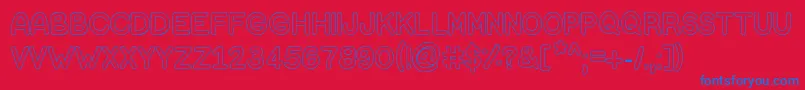 Fonte BubbleLetters – fontes azuis em um fundo vermelho