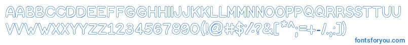 Police BubbleLetters – polices bleues