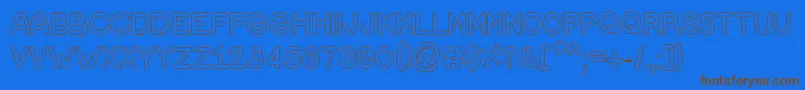 BubbleLetters Font – Brown Fonts on Blue Background