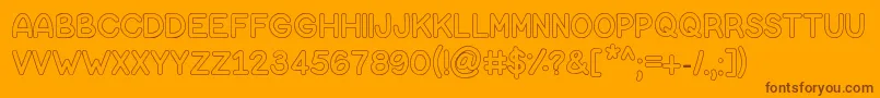 Шрифт BubbleLetters – коричневые шрифты на оранжевом фоне