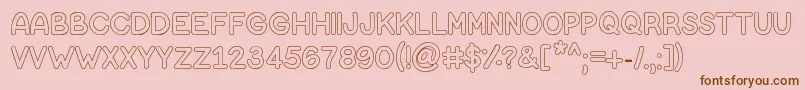 BubbleLetters Font – Brown Fonts on Pink Background