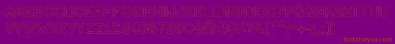 Fonte BubbleLetters – fontes marrons em um fundo roxo