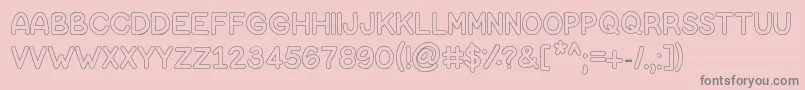 Police BubbleLetters – polices grises sur fond rose
