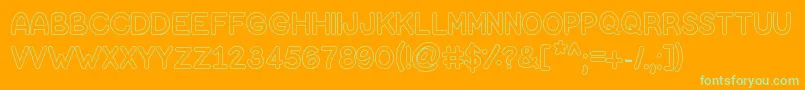 BubbleLetters Font – Green Fonts on Orange Background