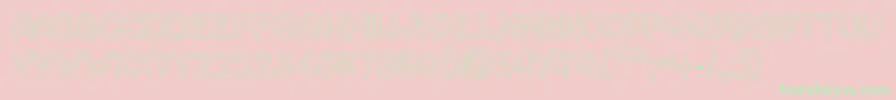 BubbleLetters Font – Green Fonts on Pink Background