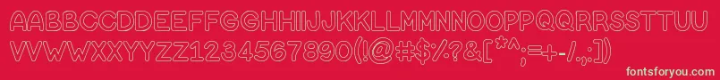 Fonte BubbleLetters – fontes verdes em um fundo vermelho