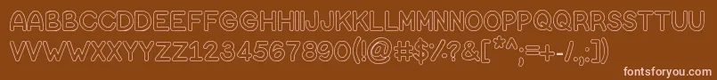 BubbleLetters Font – Pink Fonts on Brown Background