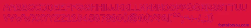 Подробнее о шрифте BubbleLetters Шрифт BubbleLetters – фиолетовые шрифты на красном фоне