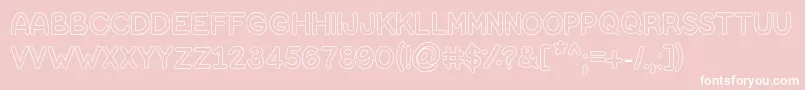 BubbleLetters Font – White Fonts on Pink Background