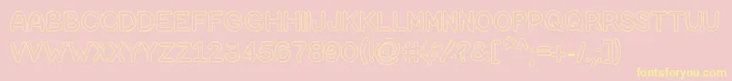 BubbleLetters Font – Yellow Fonts on Pink Background