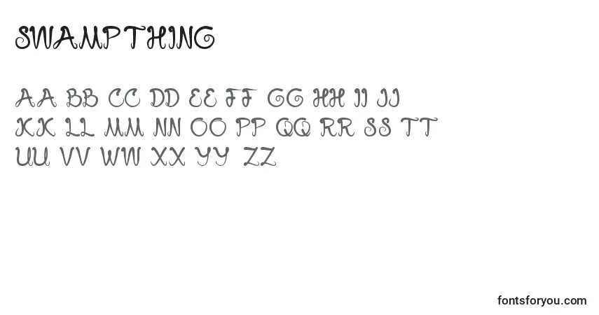 Шрифт Swampthing – алфавит, цифры, специальные символы