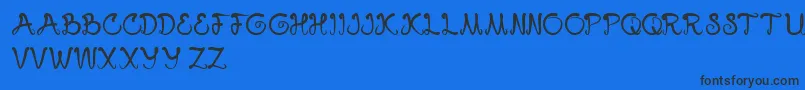 Swampthing Font – Black Fonts on Blue Background