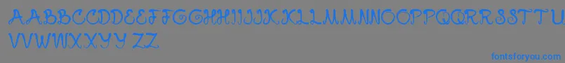 Swampthing Font – Blue Fonts on Gray Background