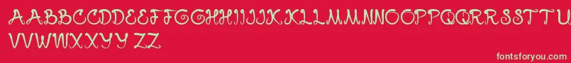 Swampthing Font – Green Fonts on Red Background