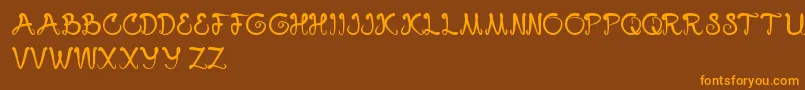 Swampthing Font – Orange Fonts on Brown Background