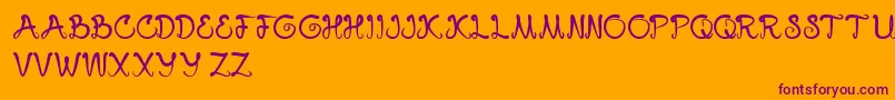 Swampthing Font – Purple Fonts on Orange Background