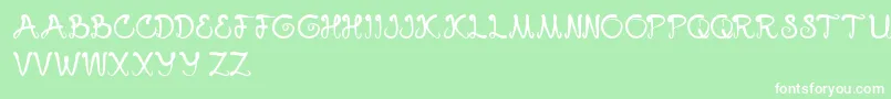 Swampthing Font – White Fonts on Green Background