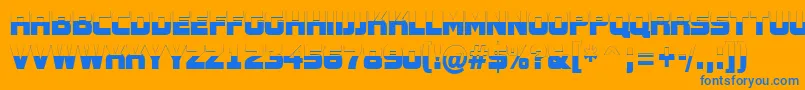 AConceptotitulnrbw-Schriftart – Blaue Schriften auf orangefarbenem Hintergrund