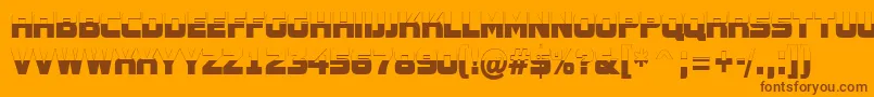 Fonte AConceptotitulnrbw – fontes marrons em um fundo laranja
