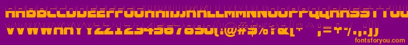 フォントAConceptotitulnrbw – 紫色の背景にオレンジのフォント