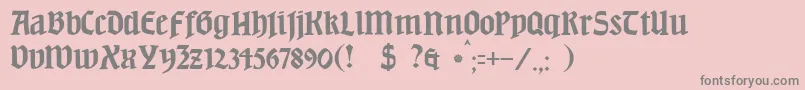 フォントJmhBeda – ピンクの背景に灰色の文字