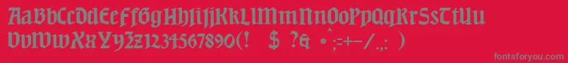 JmhBeda Font – Gray Fonts on Red Background