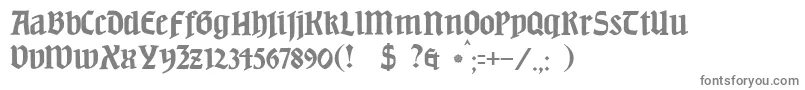 JmhBeda-fontti – harmaat kirjasimet valkoisella taustalla