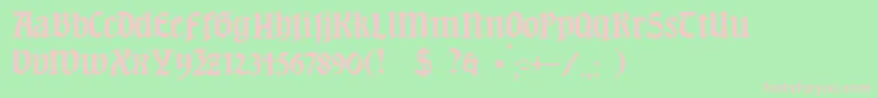 JmhBeda Font – Pink Fonts on Green Background