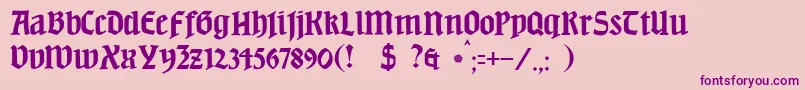En savoir plus sur la police JmhBeda Police JmhBeda – polices violettes sur fond rose