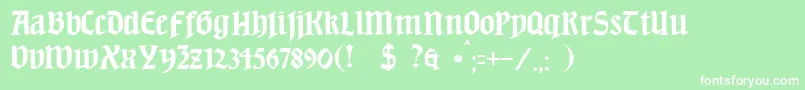 JmhBeda Font – White Fonts on Green Background