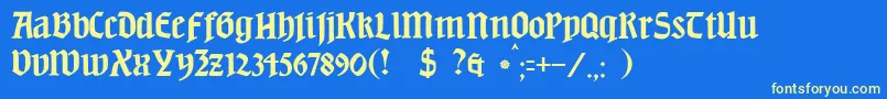 fuente JmhBeda – Fuentes Amarillas Sobre Fondo Azul