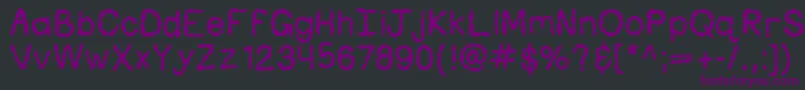 Шрифт Kbricearoni – фиолетовые шрифты на чёрном фоне