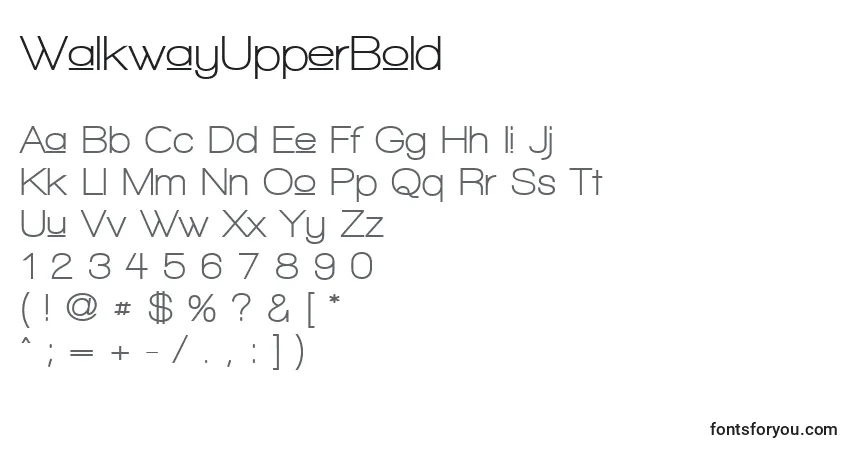 Czcionka WalkwayUpperBold – alfabet, cyfry, specjalne znaki