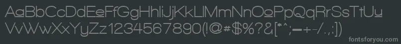 Police WalkwayUpperBold – polices grises sur fond noir