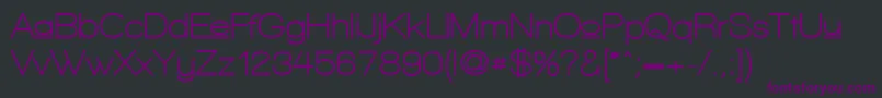 Шрифт WalkwayUpperBold – фиолетовые шрифты на чёрном фоне