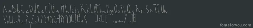 フォントBiasans – 黒い背景に灰色の文字