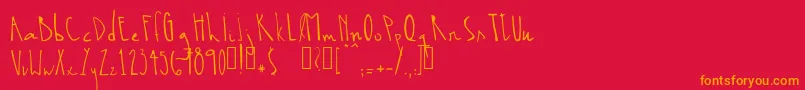 Biasans Font – Orange Fonts on Red Background