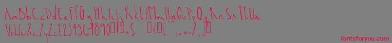 Biasans Font – Red Fonts on Gray Background
