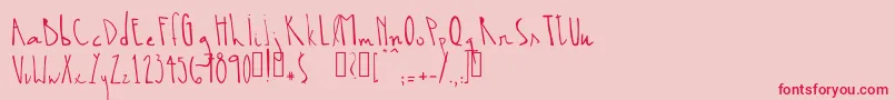 Biasans Font – Red Fonts on Pink Background