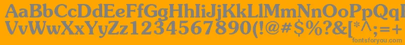 SouvenircBold Font – Gray Fonts on Orange Background