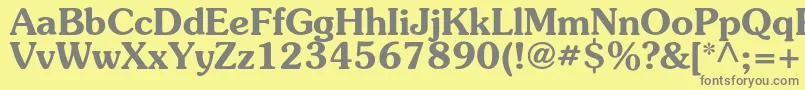 SouvenircBold Font – Gray Fonts on Yellow Background
